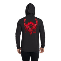 Moon Deer Red Unisex zip hoodie