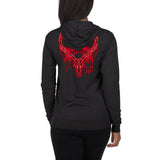 Moon Deer Red Unisex zip hoodie